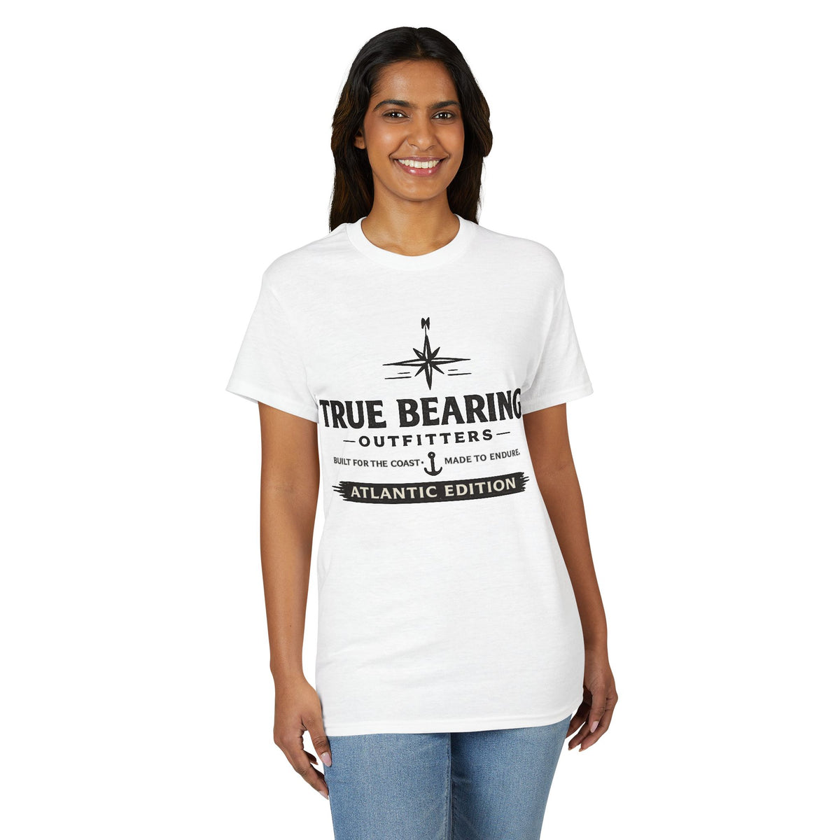 True Bearing Outfitters Compass Logo T-Shirt — Atlantic Edition