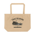 True Bearing Outfitters Canvas Tote — Nautical Lighthouse Eco Beach Bag