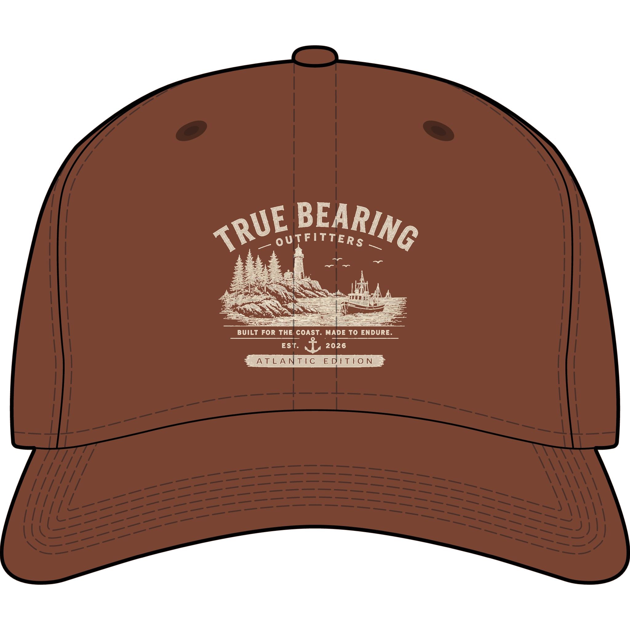 True Bearing Outfitters Baseball Cap — Outdoor Camping Logo Hat