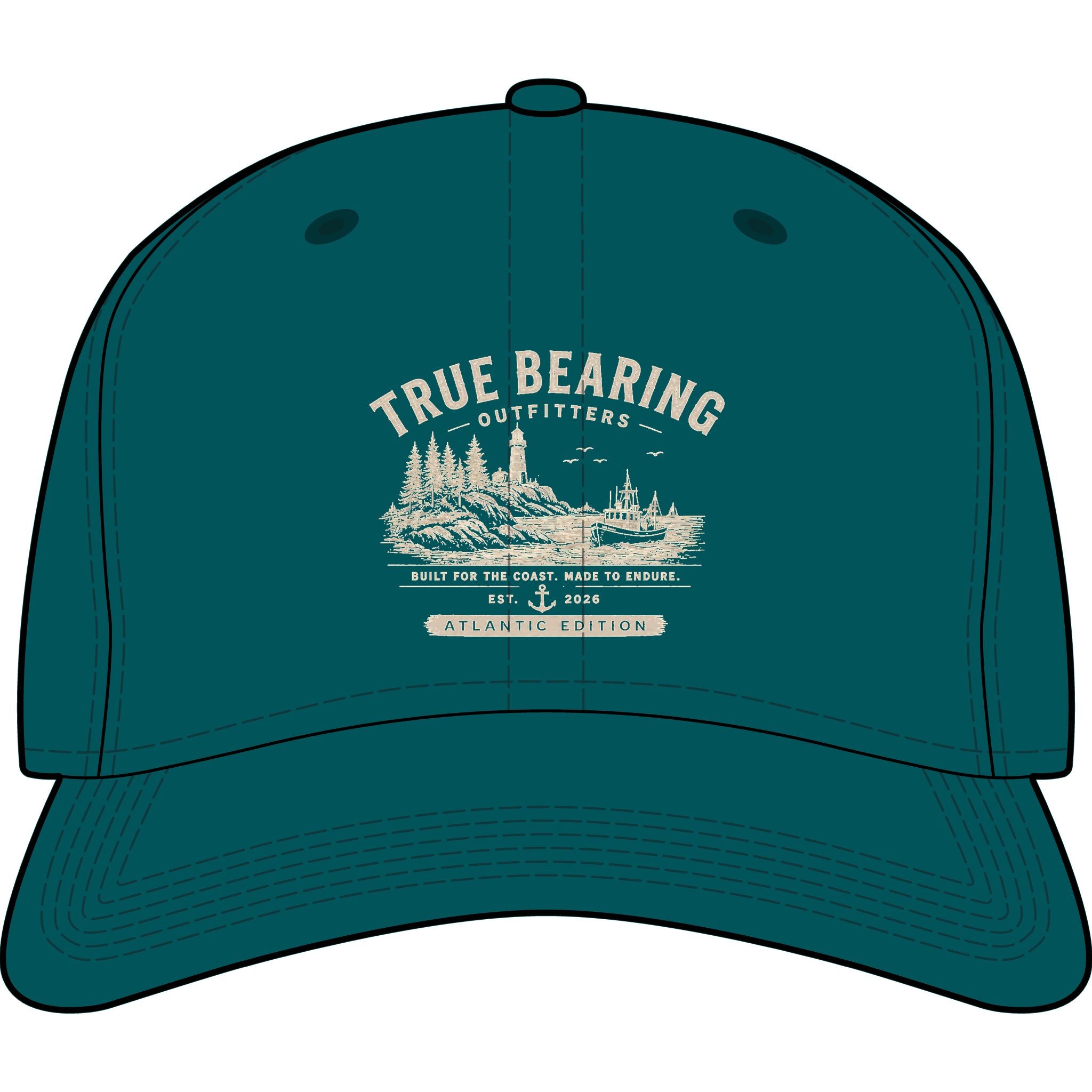 True Bearing Outfitters Baseball Cap — Outdoor Camping Logo Hat