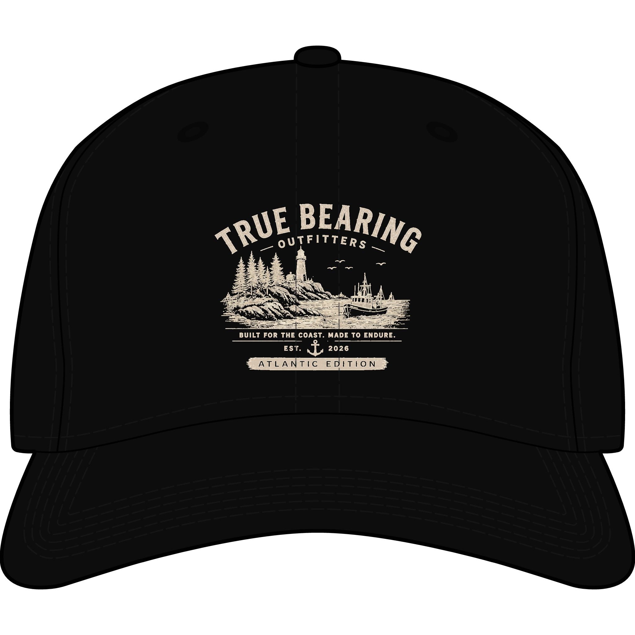 True Bearing Outfitters Baseball Cap — Outdoor Camping Logo Hat