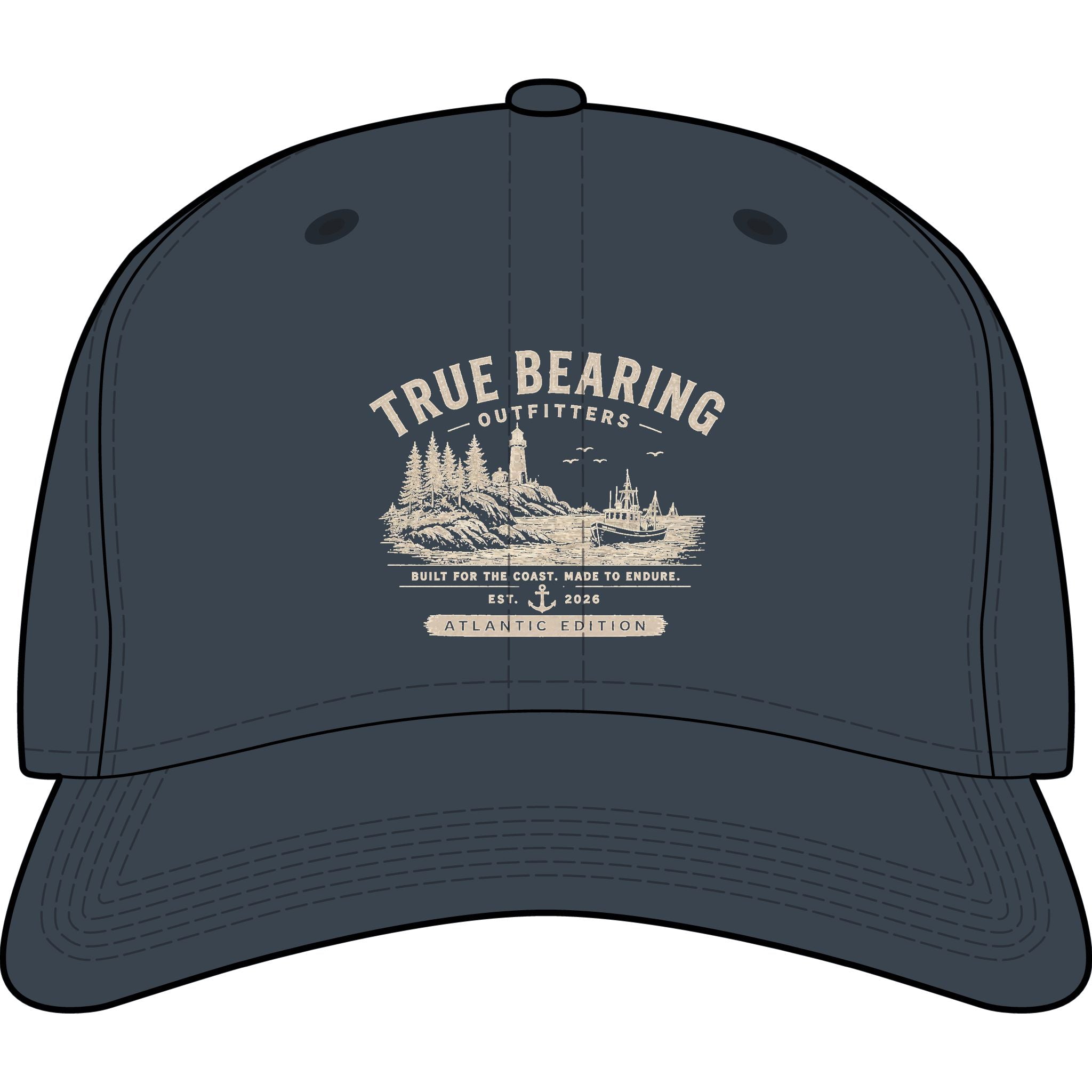 True Bearing Outfitters Baseball Cap — Outdoor Camping Logo Hat