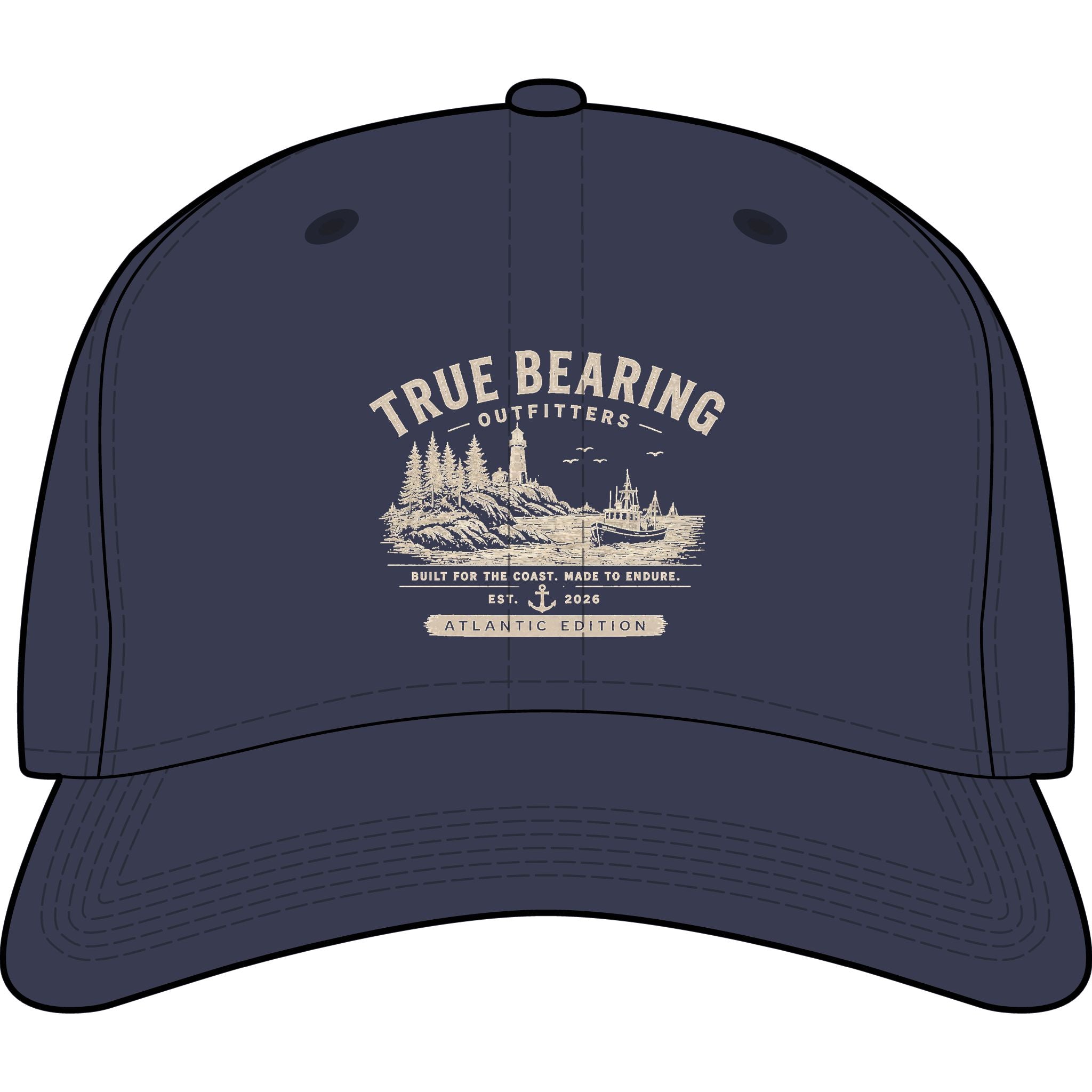 True Bearing Outfitters Baseball Cap — Outdoor Camping Logo Hat