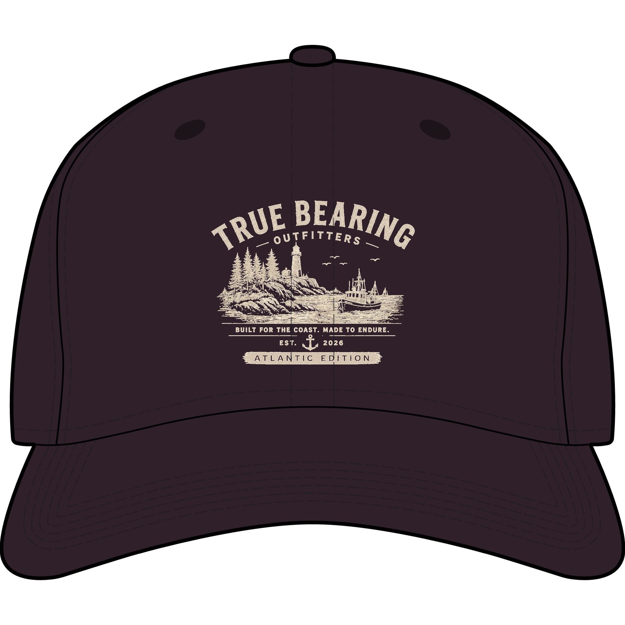 True Bearing Outfitters Baseball Cap — Outdoor Camping Logo Hat