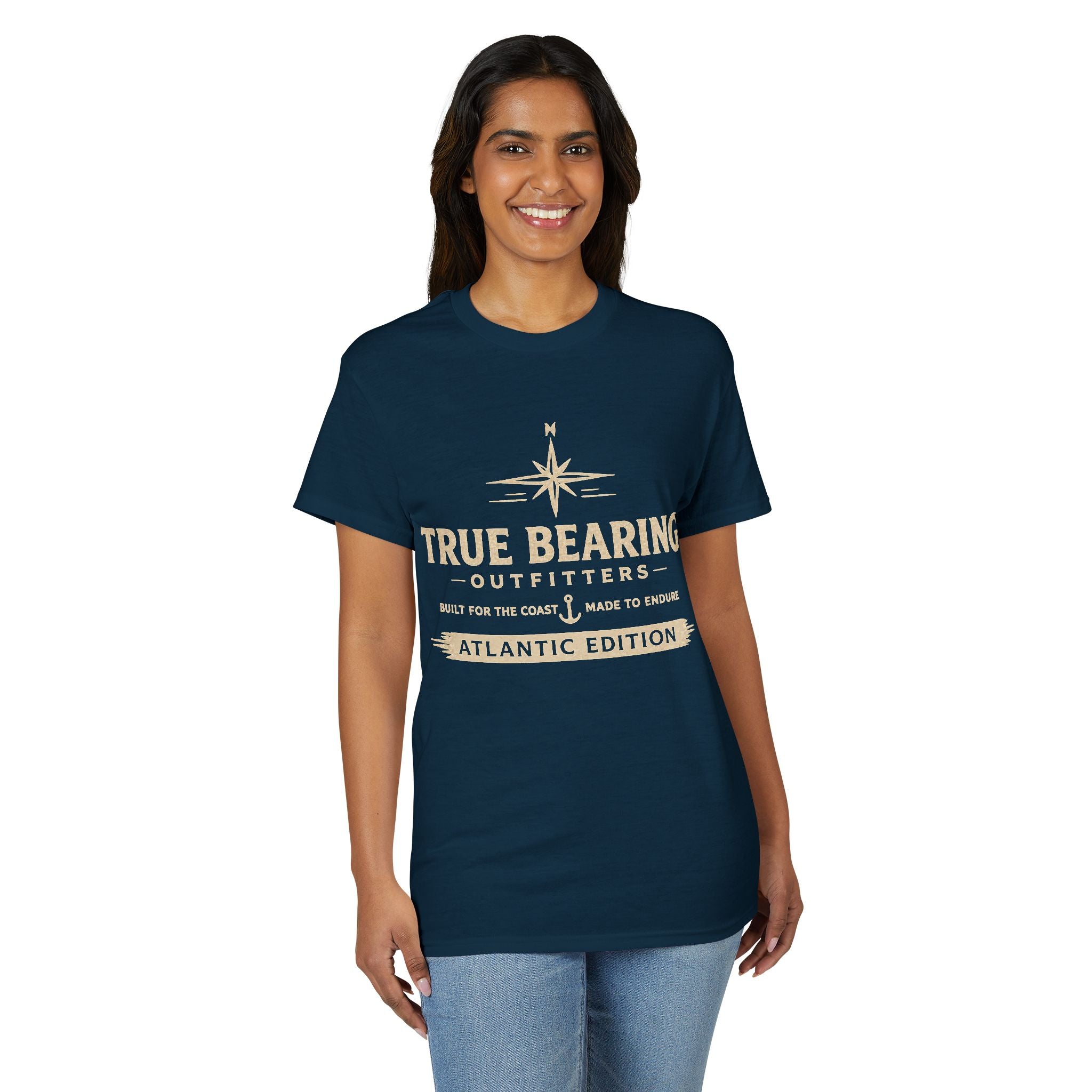 True Bearing Outfitters Compass Logo T-Shirt — Atlantic Edition