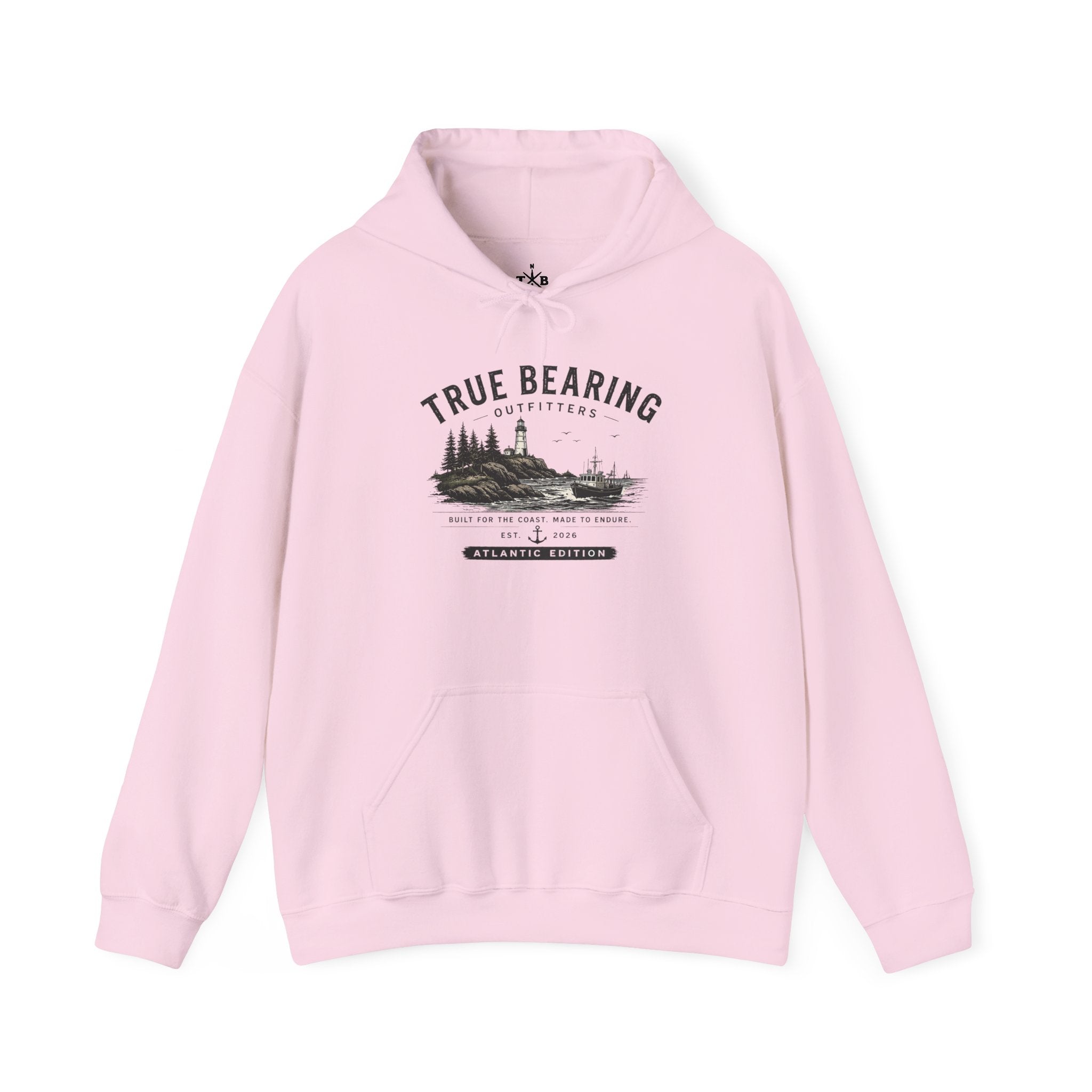 True Bearing Outfitters Hoodie – Vintage Wilderness Camping Sweatshirt