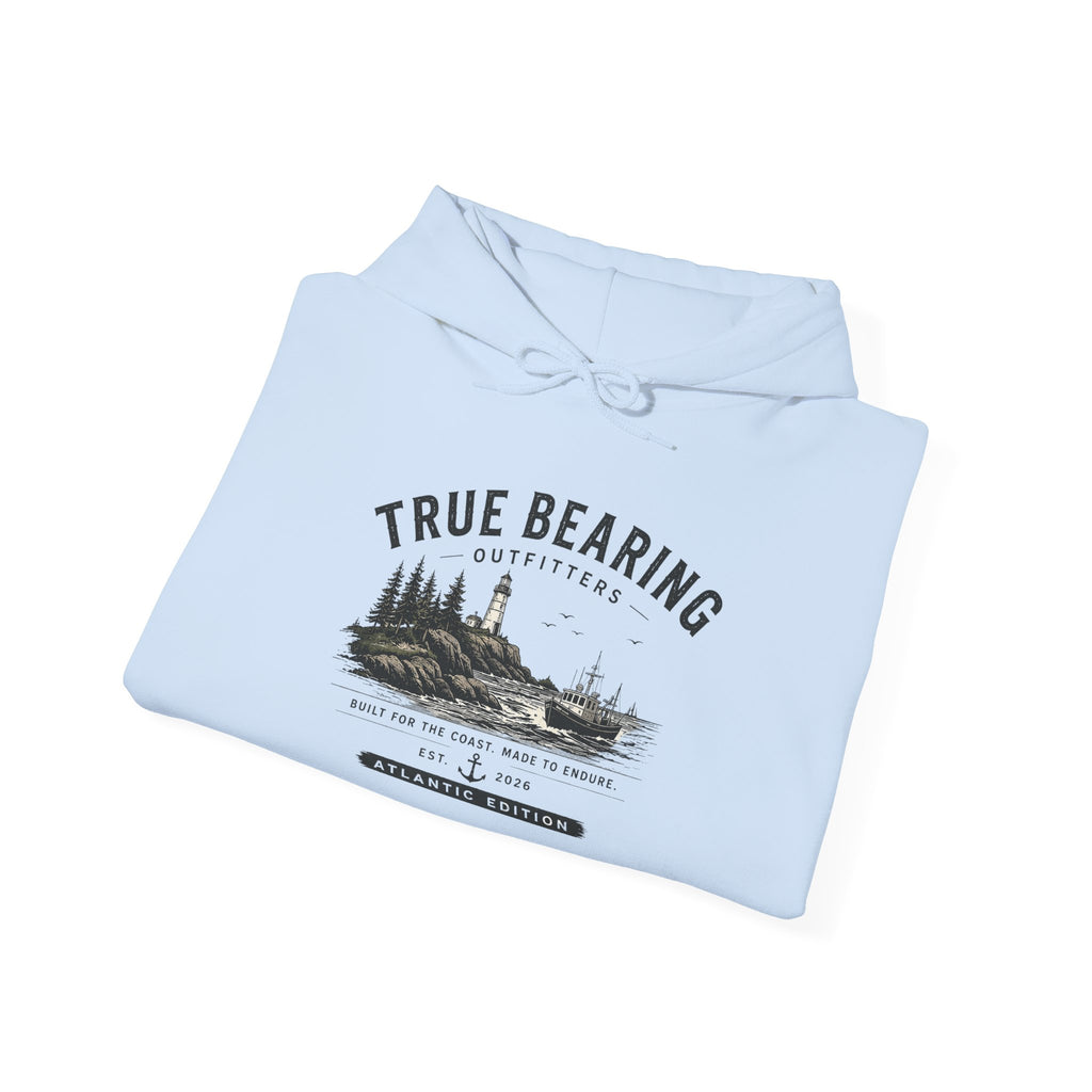 True Bearing Outfitters Hoodie – Vintage Wilderness Camping Sweatshirt