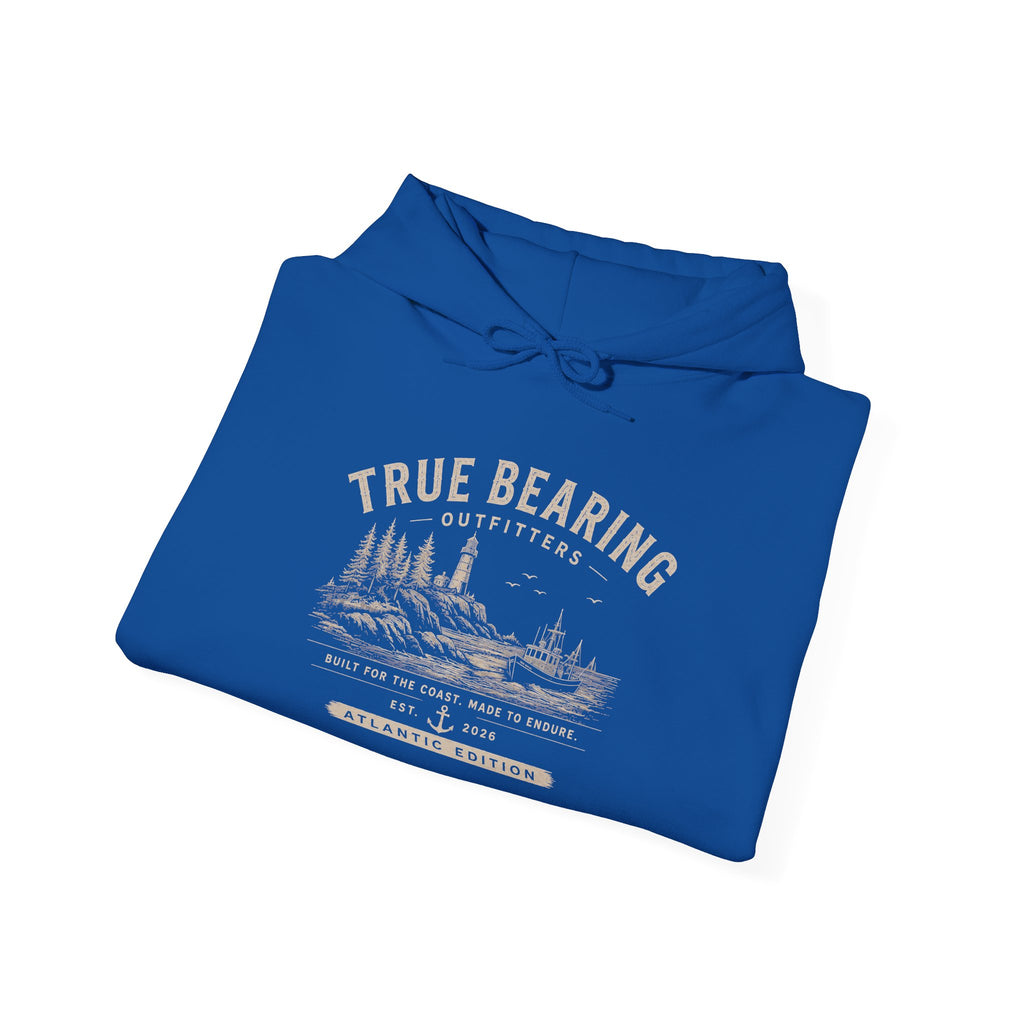 True Bearing Outfitters Hoodie – Vintage Wilderness Camping Sweatshirt