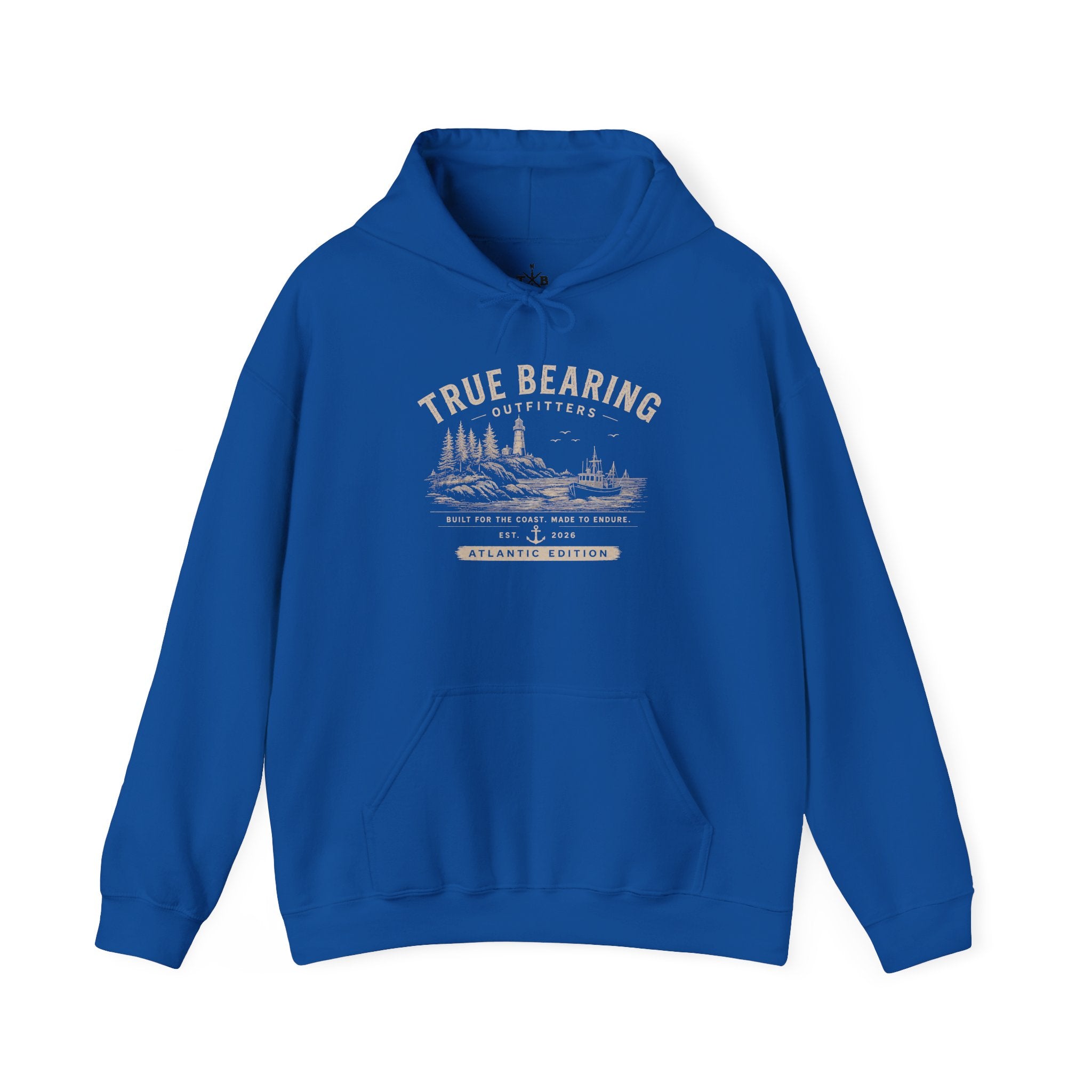 True Bearing Outfitters Hoodie – Vintage Wilderness Camping Sweatshirt