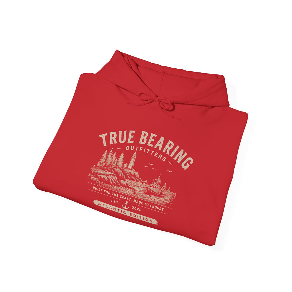 True Bearing Outfitters Hoodie – Vintage Wilderness Camping Sweatshirt