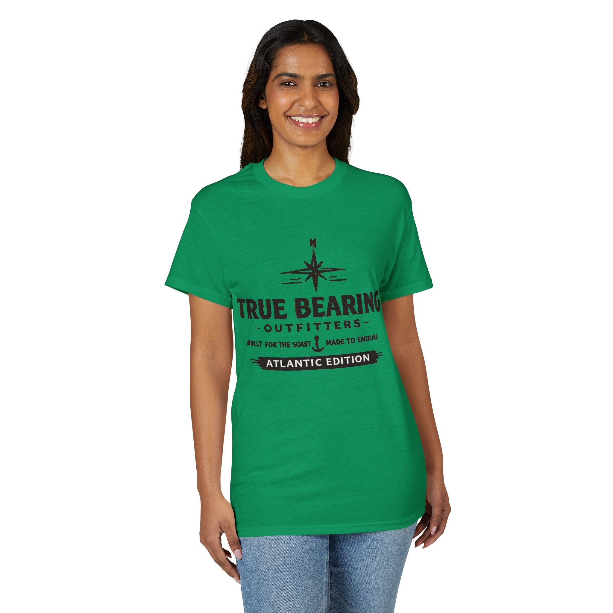 True Bearing Outfitters Compass Logo T-Shirt — Atlantic Edition