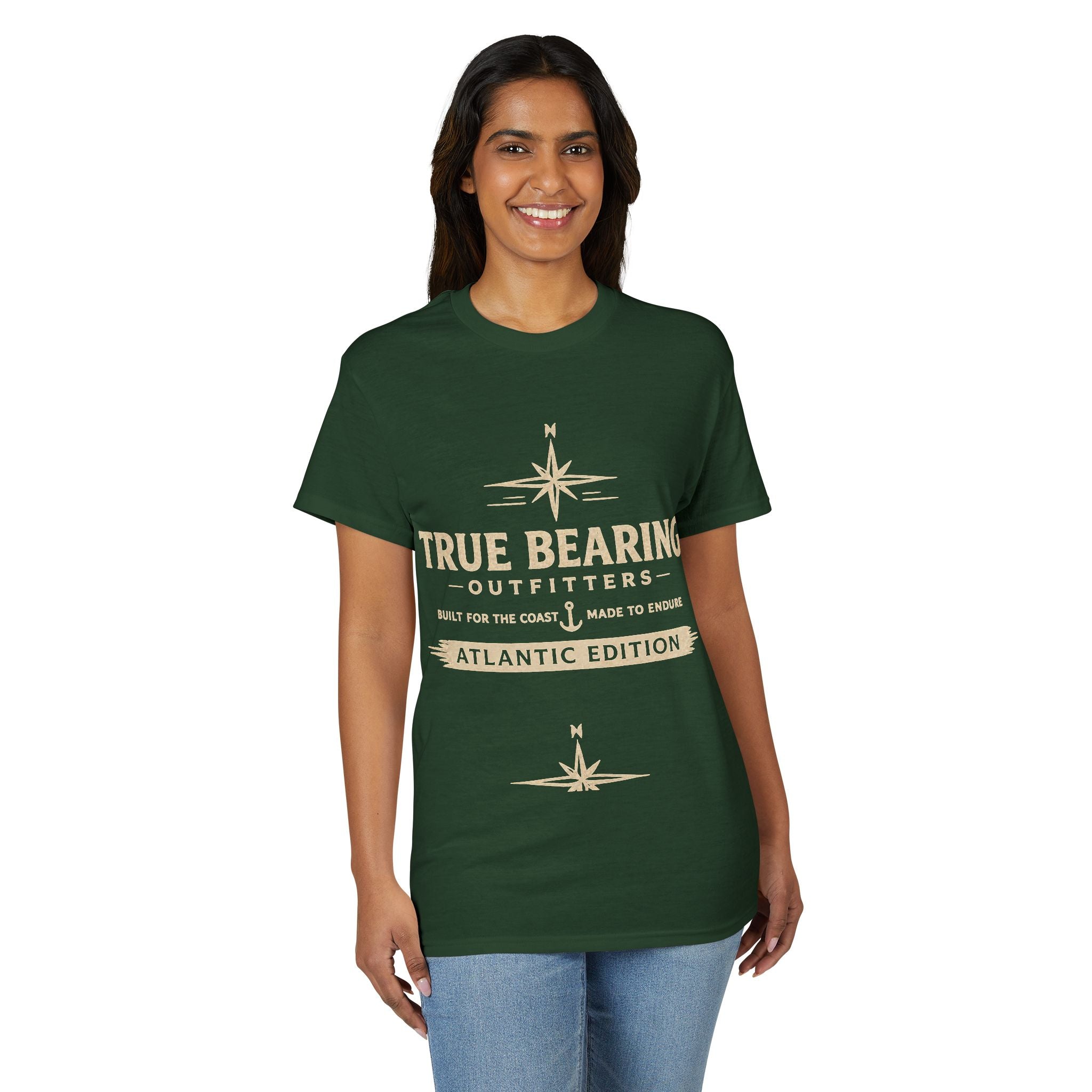 True Bearing Outfitters Compass Logo T-Shirt — Atlantic Edition