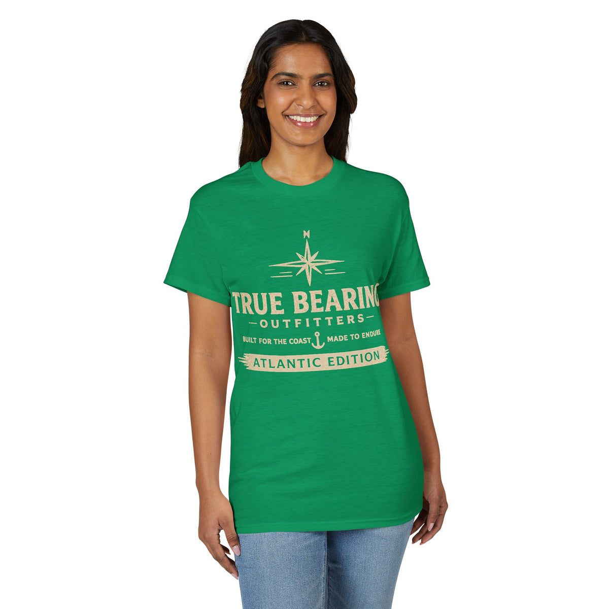 True Bearing Outfitters Compass Logo T-Shirt — Atlantic Edition