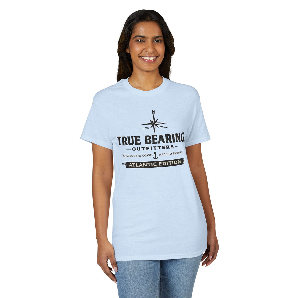 True Bearing Outfitters Compass Logo T-Shirt — Atlantic Edition