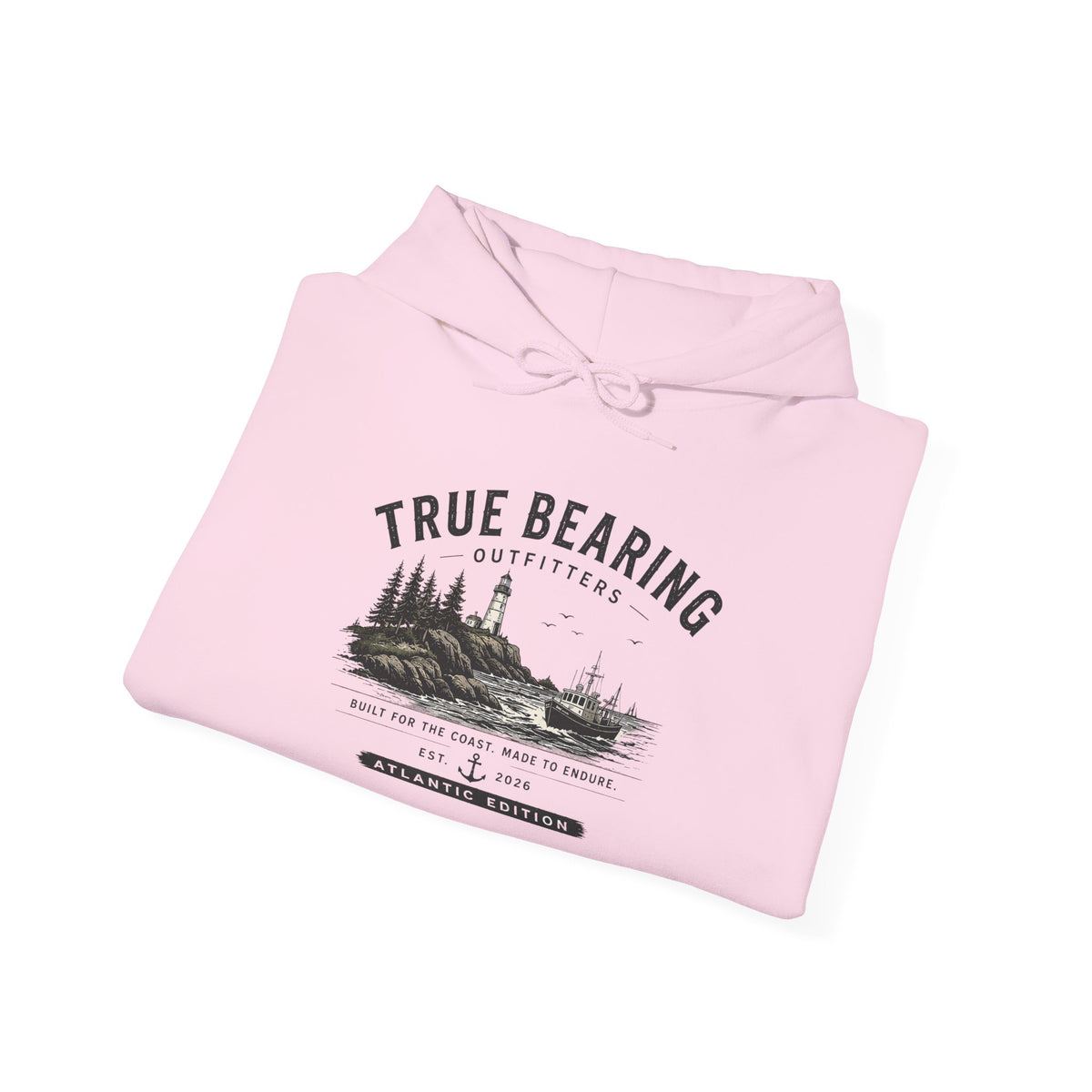 True Bearing Outfitters Hoodie – Vintage Wilderness Camping Sweatshirt
